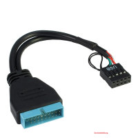 Adapter USB 3.0 auf USB 2.0, 9Pin intern mit Blockstecker
