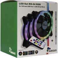Fan Set Argus RS-04 3x 120mm RGB, RF
