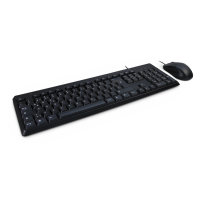 Maus und Tastatur Set kabelgebunden schwarz USB 105 Tast Qwertz 1000 DPI BULK