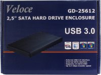 HDD Case Veloce GD-25612 2,5&quot;, USB 3.0