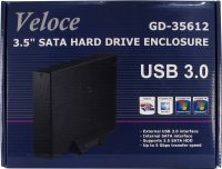 Veloce 3.5 Zoll Festplattengeh&auml;use (S-ata)  HDD-Geh&auml;use Case mit USB 3.0